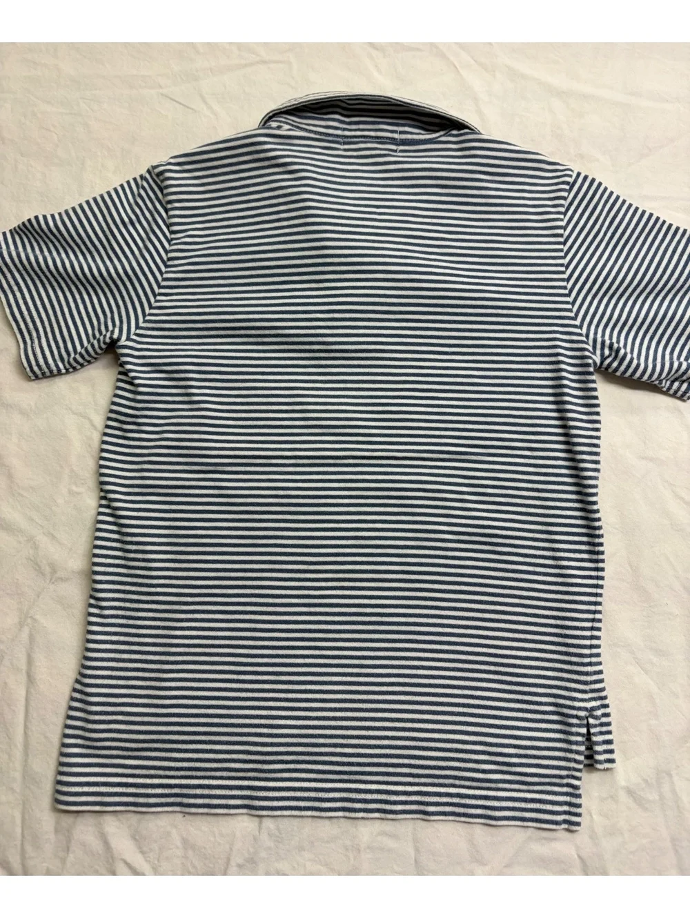 Polo Ralph Lauren Boys Size 6 Blue White Striped Cotton Polo Shirt Pony Logo